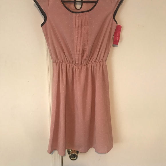 Light pink dress with with polka dots/grey trim - Picture 2 of 3